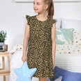 thumbnail image 4 of Balery Leopard1 Camisón de princesa para niñas, pijama de algodón con mangas abullonadas, suave y bonito.-XX-Large, 4 of 6
