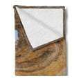 thumbnail image 2 of Cave Soft Flannel Fleece Throw Blanket, Sea Cave of Benagil in Algarve Portugal Idyllic Sandy Rocky Landscape, Cozy Plush for Indoor and Outdoor Use, 50" x 60", Sand Brown Pale Blue, by Ambesonne, 2 of 5