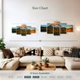 thumbnail image 3 of Elephant Stock Banff Mountain Sunset Wall Art - Horizontal Multi Panel Canvas - Living Room Wall Decor - Nature Multi Panel - Blue And Green Decor - 55" x 24", 3 of 4