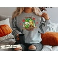 thumbnail image 2 of Frog and Toad Sweatshirt, Watercolor Print of Frog and Toad Sitting on a Log, Frog Lover Gift, Green Tree Frog Shirt, 2 of 7