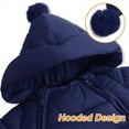 thumbnail image 4 of 0-24M Baby Boys Girls Newborn Winter Snowsuit Down Coat Romper Hooded Double Zipper Warm Jumpsuit, 4 of 8