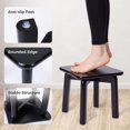 thumbnail image 4 of Sturdy Bamboo Step Stool with Anti-Slip Feet, Easy-Assembly, 300 LBS Capacity, Ideal for Adults, Perfect for Bathroom, Bedroom, or Doorway Use, 11" x 11" x 10.6", 4 of 12