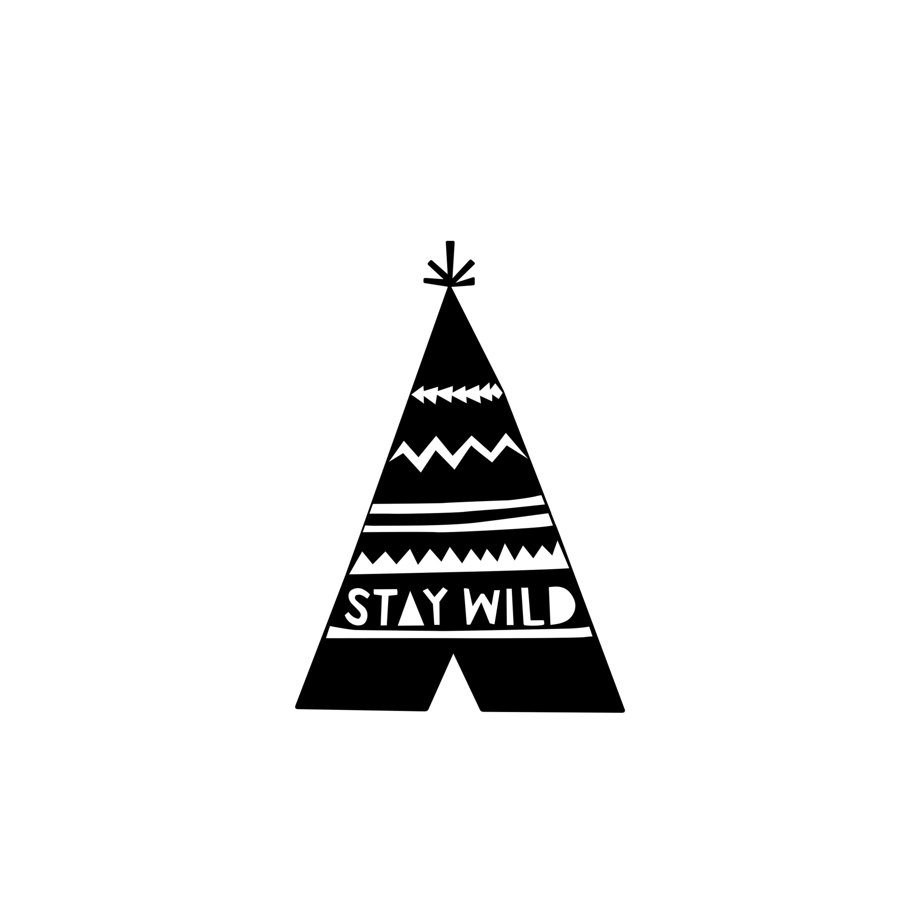 Ada Home Decor Furniture Black Tribal Tent Modern Metal Wall Art