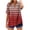 Wine, variant on Ruimatai Women's T-Shirt V-Neck Striped Color Gradient Button Front Loose Fit Casual Summer Top