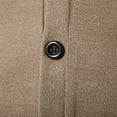 thumbnail image 4 of JTieacloth Men's Knit Pullover Sweater Male Solid Color V Neck Cardigan Sweater Male Casual Slim Fit Long Sleeved Knitted Sweater(Brown), 4 of 5