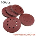 thumbnail image 1 of Discos de lija 125mm velcro lija excéntrica hojas de lija 8 agujeros nuevos, 1 of 5