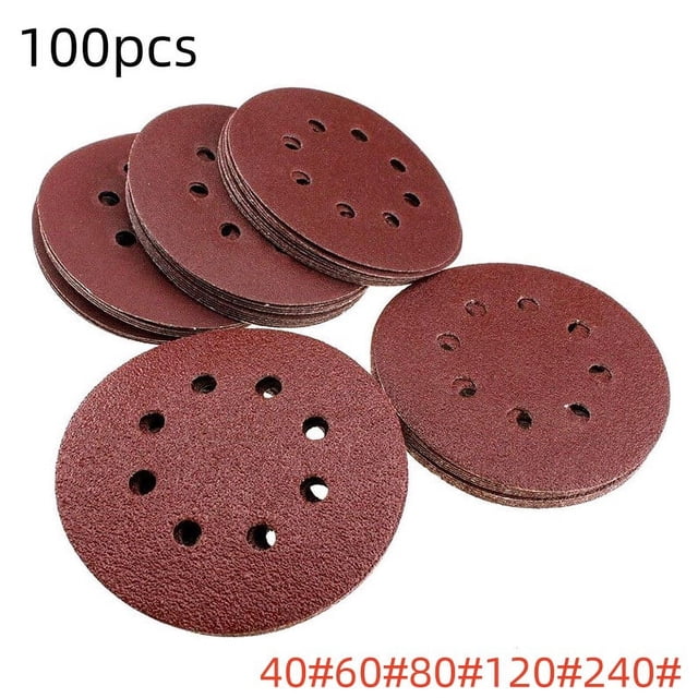 Discos de lija 125mm velcro lija excéntrica hojas de lija 8 agujeros nuevos