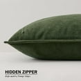 thumbnail image 3 of Waterproof Decorative Pillow Covers Moss Green 24x24 Inch Pack of 2 Soft Boucle Textured Throw Pillowcases Elegant Accent Pillows for Couch Sofa Chair Bed Home Decor Indoor Outdoor, 3 of 4