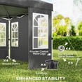 thumbnail image 5 of Outsunny 9.6 x 9.6 ft Pop Up Canopy Tent with Sidewalls, One Push Setup, UPF50+ Outdoor Portable Instant Canopy Shelter with Sandbags, Dark Gray, 5 of 9