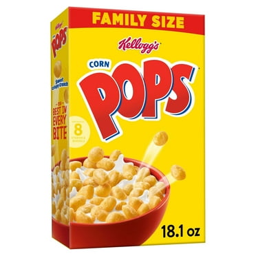 Kellogg's Corn Pops Breakfast Cereal, Kids Cereal, Family Breakfast, Family Size, Original, 18.1oz Box (1 Box)