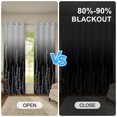 thumbnail image 4 of RisChhery Ombre Botanical Blackout Curtains,2 Panels,42x96 inch,Thermal Insulated Grommet Drapes,Black Gray, 4 of 6