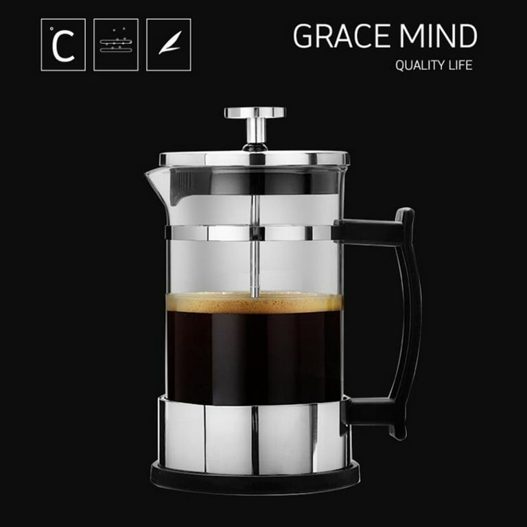 French Press Coffee/tea Brewer Coffee Pot Coffee Maker Kettle 1000ml  Stainless Steel Glass Thermos Barista Tools Coffee Carafe - Coffee Pots -  AliExpress