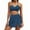 Hot Blue, variant on Amvlyk Bikini Sets for Women Two Piece Bathing Suits V-Neck Backless Tie Back Swimsuit Solid Color Swim Top with Chest Pads with High Waisted Swim Skirt for Athletic Training Beachwear Swimming Suits