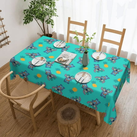 

Anime Cute Lilo and Stitch Angel Rectangular lace Table Cloth Anti-oil and water-repellent Polyester Table Cover for Kitchen Restaurant Party Picnic Dinner Banquet Patio Cartoon (44)