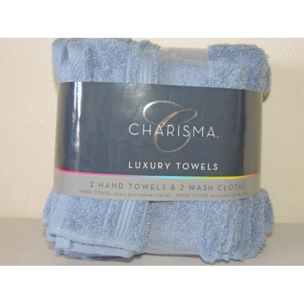 Charisma 4pk Luxury Towels Set 2 Hand Towels & 2 Wash Cloths , Color