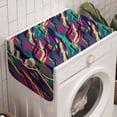 thumbnail image 1 of Abstract Washing Machine Organizer, Creative and Diagonal Look Stripes Wavy Contemporary Colorful Illustration, Anti-slip Fabric Top Cover for Washer and Dryer, Multicolor, by Ambesonne, 1 of 1