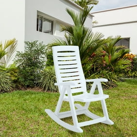 Rimax Casual White Resin Rocking Chair