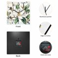 thumbnail image 2 of White Floral Wooden Wall Clock Silent Non Ticking, Botanical Magnolia Flower Leaves Butterfly Square Wall Clocks Battery Operated, Decor Clock for Home Office, Living Room, Kitchen, 10 Inch, 2 of 9