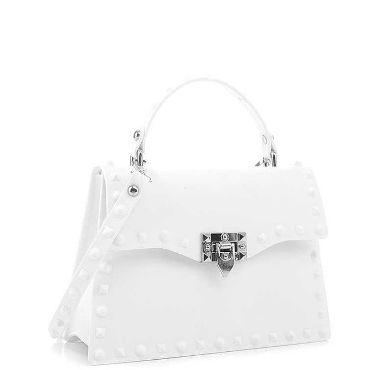 white summer purse