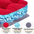 thumbnail image 5 of Chair Cushions for Dining Chair, Shredded Memory Foam Kitchen Chair Cushions Set of 4, Non-Slip Thick Dinning Room Chair Pads Seat Cushions, 15.5" x 15.5" x 4" (Brown), 5 of 8