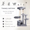 thumbnail image 4 of Topcobe 43"H Cat Tree Scratcher with Basket Lounge, Gray, 4 of 11