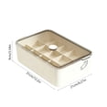 thumbnail image 3 of Linnome Underwear Storage Box 3 Partition Compartment Clear Lid Plastic Sock Bra Panties Drawer Organizer Wardrobe Closet Intimates Sorting Container, 3 of 6
