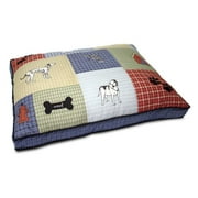 Angle View: Petmate Quilted Applique Dog Bed, Classic Dog Motif, Large Grand