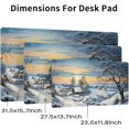 thumbnail image 2 of Large Gaming Mouse Pad, Landscape Painting Desk Pad, Laptop PU Mouse Pad, Waterproof Anti-Slip Desk Pad, Home Decoration Office Accessories (31.5x15.7in,Winter Snow), 2 of 6