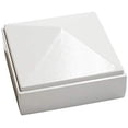 thumbnail image 2 of 2" x 2" Aluminium Pyramid Post Cap for Metal Posts - Pressure Fit - White, 2 of 6