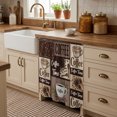 thumbnail image 2 of Coffee Time Cabinet Curtains for Kitchen 35"W x 35"L, Retro Coffee Beans Dark Brown Patchwork Laundry Sink Cabinets Magic Tape Short Curtain Privacy Panel for Bathroom Vanity Cabinets, 2 of 9