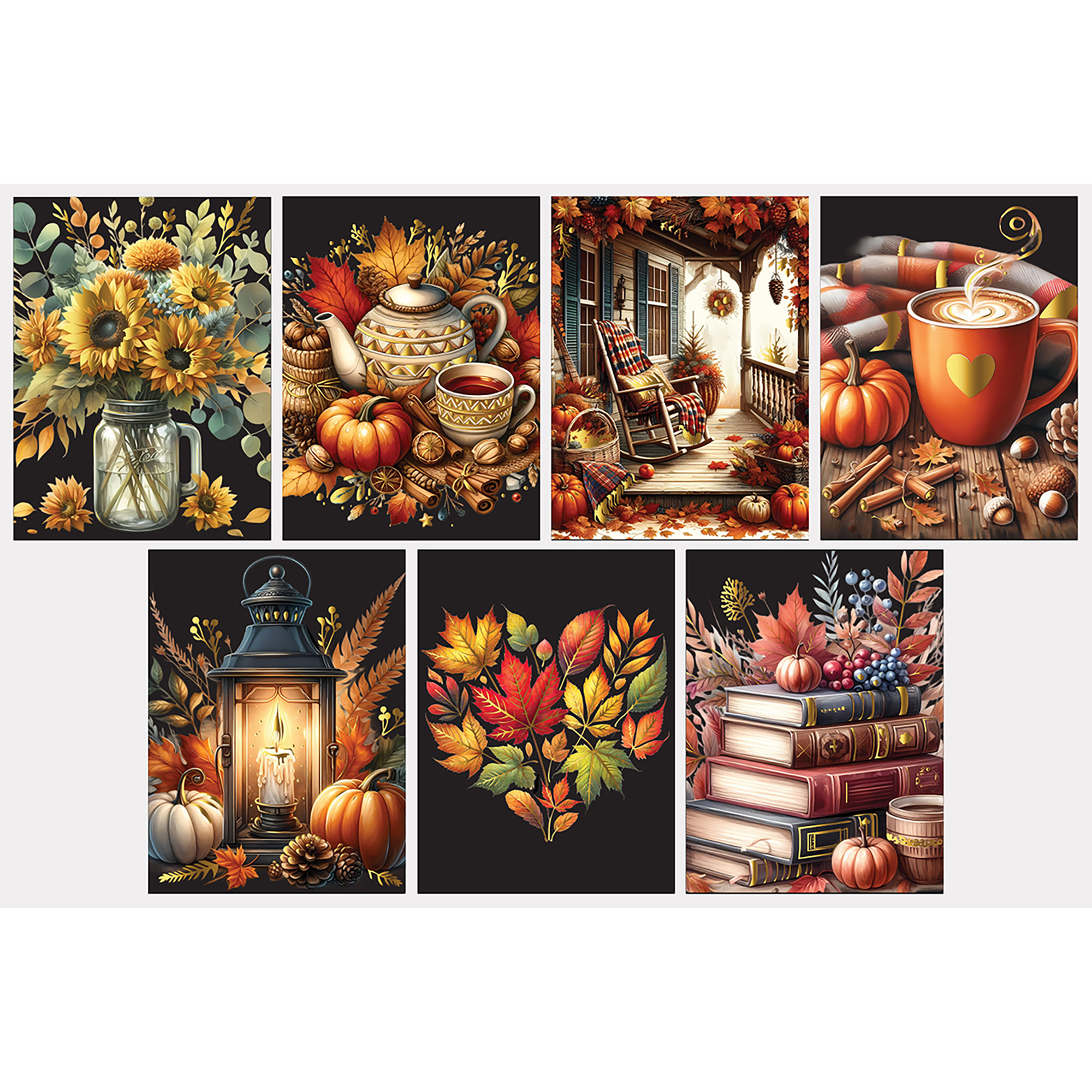 Brea Reese: Scratch Art Paper Pad - Fall Florals - 14 Sheets, 7 Guided Art Designs, Metallic Accents, Stylus & Brush, 6x8" Pages, DIY Adult Craft Kit