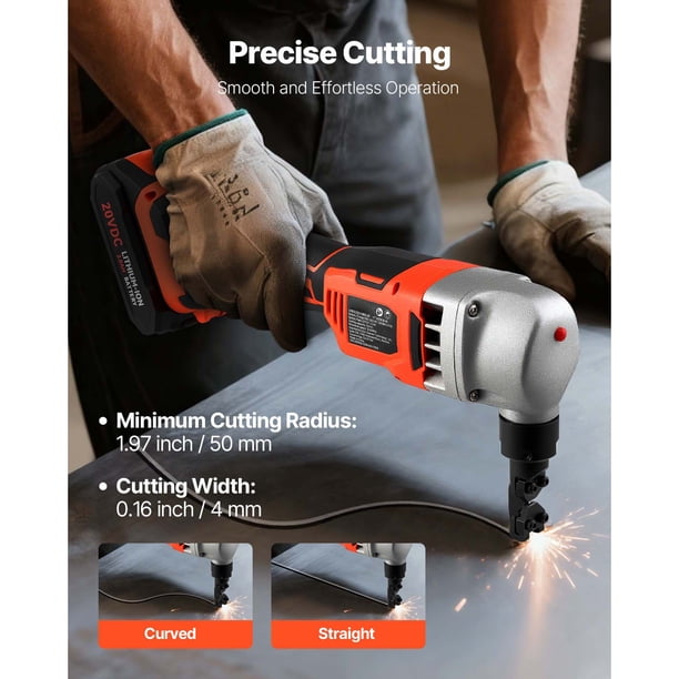 625W Electric Metal Nibbler – 1000 RPM High-Speed Cutter, 0.16'' Capacity, 110V With Blades & Case, For Stainless Steel, Aluminum, And Plastic