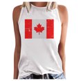 thumbnail image 1 of Womens Canada Day Tank Top Sleeveless Summer Shirt Tops Round Neck Patriotic Maple Leaf Tops Basic, 1 of 4