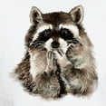 thumbnail image 3 of CafePress - Cute Humorous Watercolor Raccoon Blowing A Kiss T - Men's White Classic Cotton T-Shirts, 3 of 4