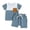 Blue, variant on Two Piece Sets for Toddler Boy Toddler Baby Boy Clothes Short Sleeve Top Shorts Cute Summer Outfit Set (Black,2-3 Years)