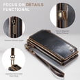 thumbnail image 5 of for Samsung Galaxy S22 Plus/ S22+ Wallet Case, for Samsung S22 Plus Case Wallet for Women, PU Leather Magnetic Flip Strap Zipper Card Holder Phone Case for Galaxy S22 Plus/ S22+, Coffee, 5 of 12