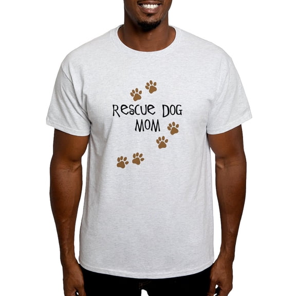 CafePress - Rescue Dog Mom Light T Shirt - Men's Classic Graphic T-Shirt