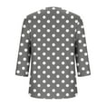 thumbnail image 4 of Plus Size Tops for Women Summer 3/4 Sleeve Tunic Shirts V Neck Oversized Loose Fit Floral Print Fashion T Shirt Dressy Casual Work Blouses Y2K Boho Vacation Tees Cancel Membership Previous Orders, 4 of 5