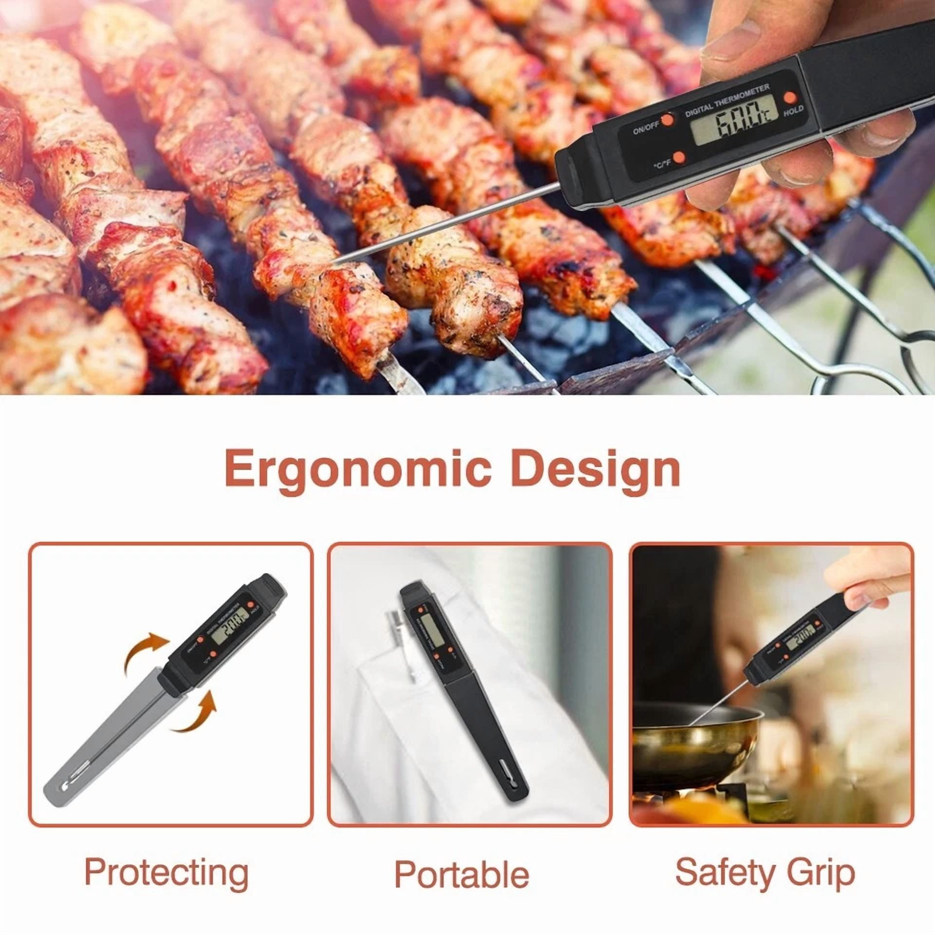 CIRCLE- 2X L&E Digital Instant Read Meat Thermometer - Oven Safe. Grill, Thanksgiving.