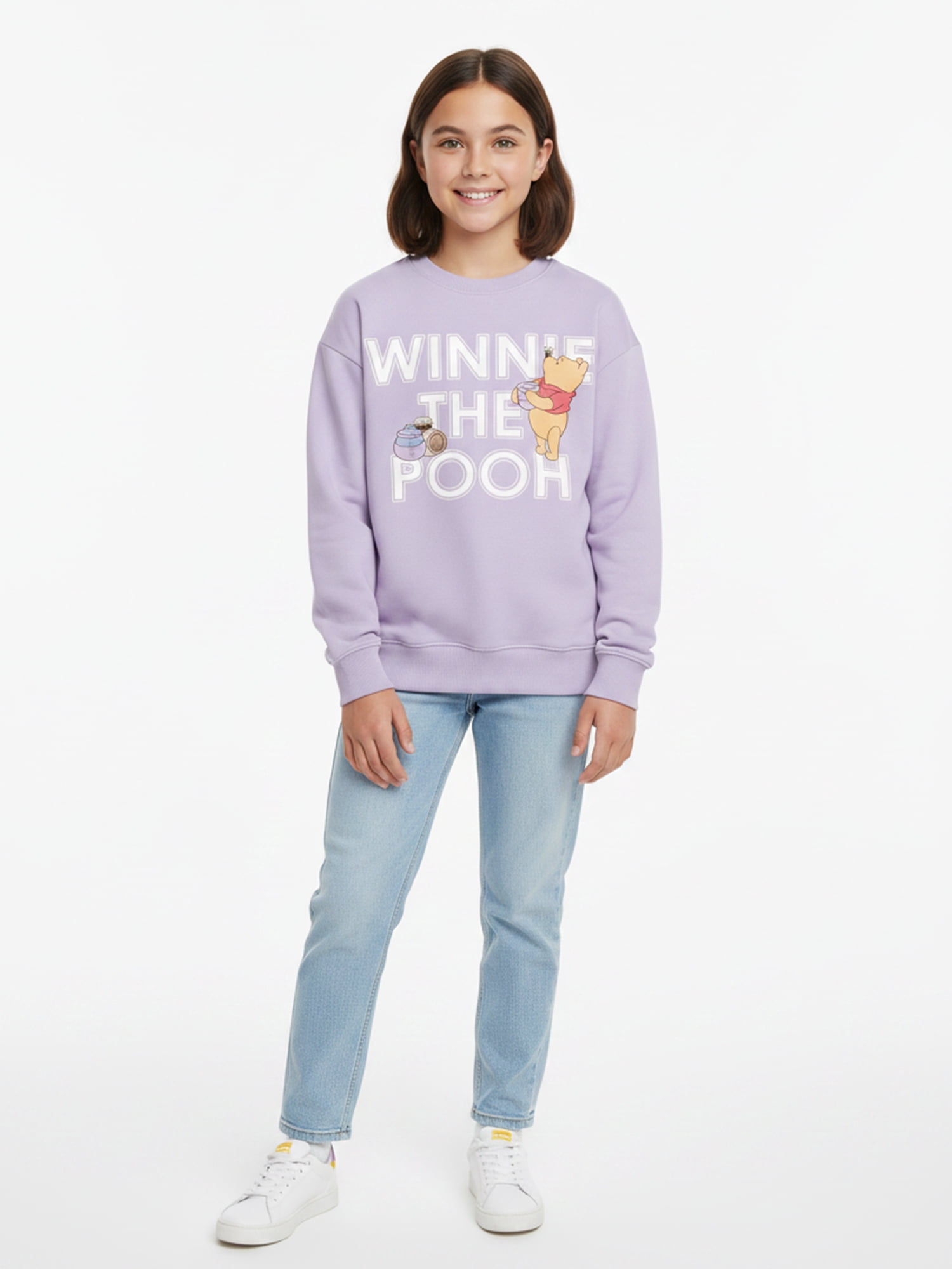 Winnie the Pooh Girls Honey Graphic Sweatshirt, Sizes 4-16
