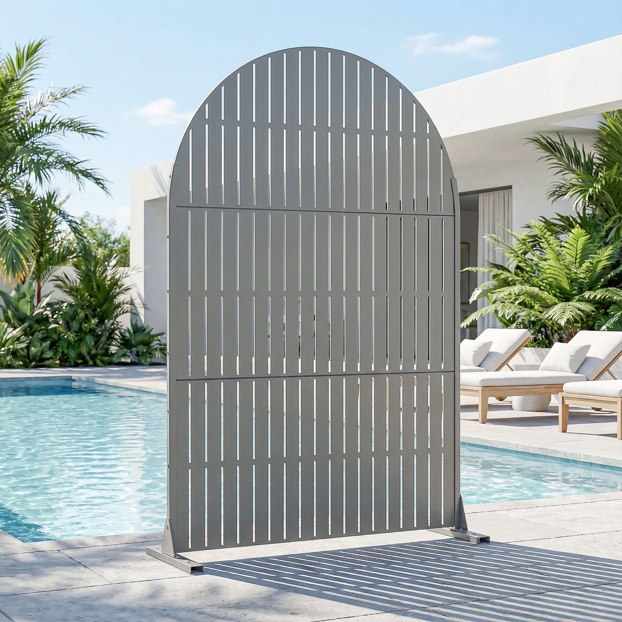 MAYEERTY 72*35in Outdoor Privacy Screen, Neighbors View Block Metal Privacy Panel, Privacy Divider for Patio, Balcony
