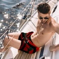 thumbnail image 2 of luoweisi Men's Beach Shorts Quick Dry Swim Trunks with Mesh Lining Geometry S, 2 of 5