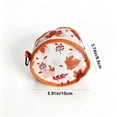 thumbnail image 3 of Aoznliie Dog Bowls, Fall Maple Leaf Harvest Collapsible Oxford Cloth Bowl for Travel, 6x6x4 inch Portable Dog Water Bowl for Hiking, Orange, 3 of 7