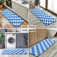 thumbnail image 6 of Blue White Checkerboard Checkered Pattern Kitchen Rug Mat,Kitchen Runner Rugs Non Skid Washable,Decorative Kitchen Floor Mats for Kitchen,Sink,Laundry,17"x47.2", 6 of 7