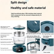 Rice Soup Separation Electric Cooker, 3L Low Sugar Rice Cooker with Reservable-Timable and Liftable Filter Basket, Digital Display, Helps control sugar intake (Blue,Stainless Steel)