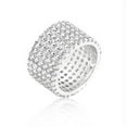 thumbnail image 1 of Silvertoned Bague Large Pavé CZ - Taille : 10, 1 of 1