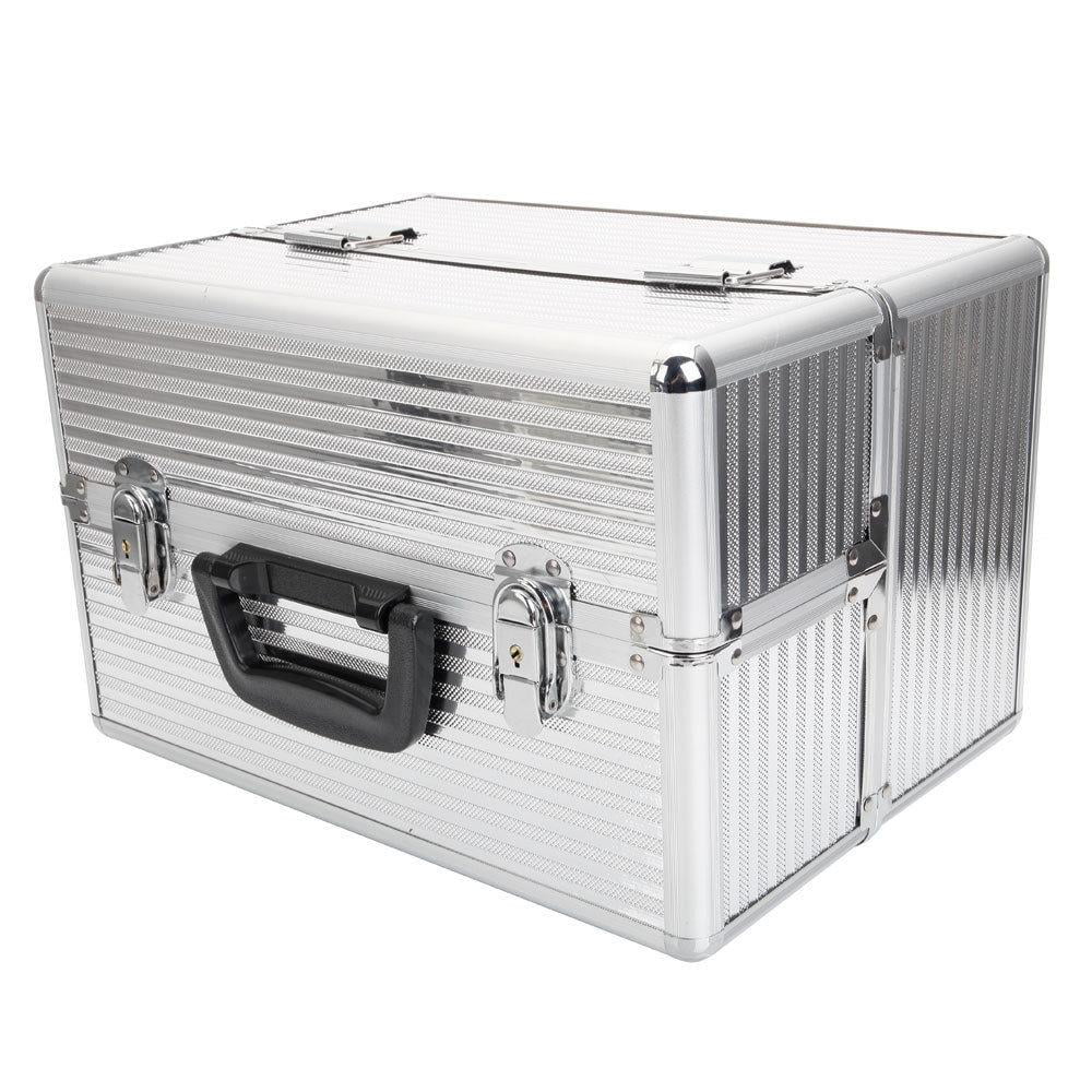 SalonMore Pro Aluminum Makeup Train Case Jewelry Box Cosmetic