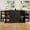 Black, variant on 42’’ Coffee Bar Cabinet and Coffee Station, Noelse Sideboard Buffet with Storage Drawers, Small Pantry with Door Shelves for Kitchen Living Room, White