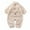 Beige, variant on Newborn Infant Baby Boy Girl Romper Long Sleeve Flannel Jumpsuit Outfits Cute Zipper Winter Warm Fleece Soft Onesie Playsuit Outfit
