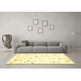 thumbnail image 3 of Ahgly Company Machine Washable Indoor Rectangle Solid Yellow Modern Area Rugs, 5' x 8', 3 of 4